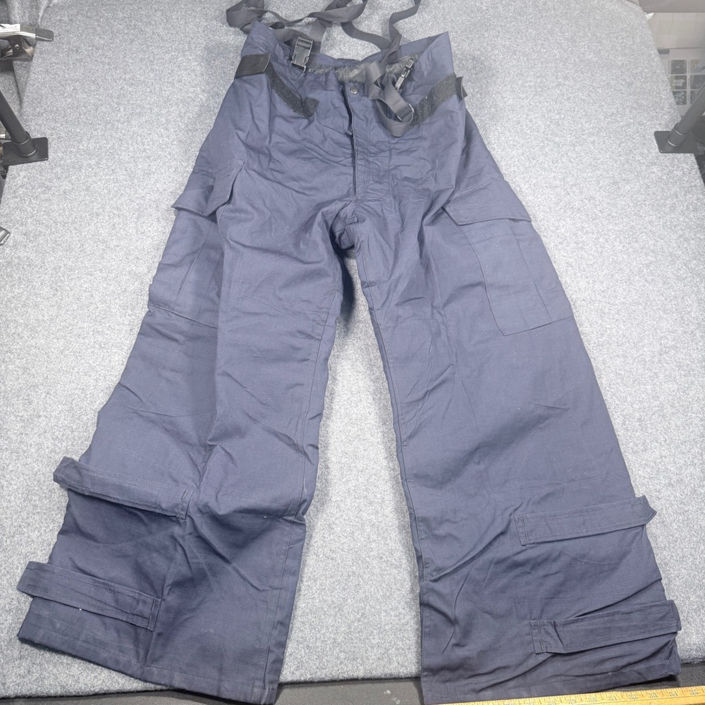 Saratoga Hammer Trouser H01T Navy Blue Ripstop Cargo Pants Suspenders MS